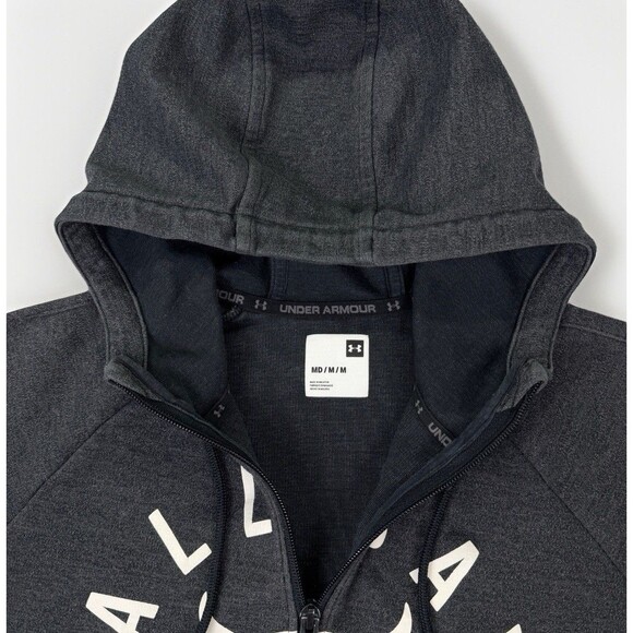 Under Armour Project Rock Hoodie Mens M All Day Hustle Bull Logo Full Zip - Picture 5 of 8